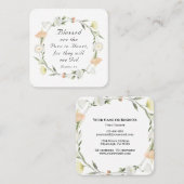 Matthew 5:8 Selig ist die Reine in der Herzbibel Quadratische Visitenkarte (Vorne/Hinten)