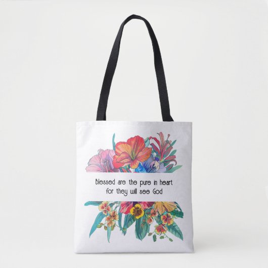Matthew 5:8 Tote Bag Tasche (Vorderseite)