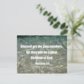 Matthew 5:9 postkarte (Stehend Vorderseite)