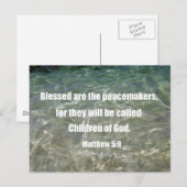 Matthew 5:9 postkarte (Vorne/Hinten)