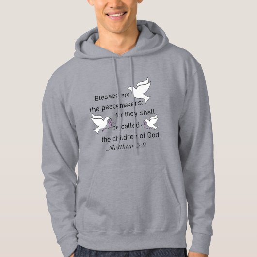 Matthew 5:9 Selig sind die Friedensstifter Hoodie (Vorderseite)