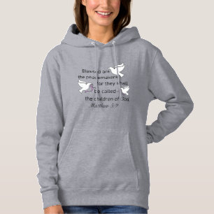 Matthew 5:9 Selig sind die Friedensstifter W Hoodi Hoodie