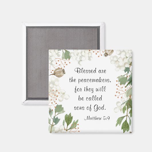 Matthew 5 9 Seligen sind die Friedensstifter Beati Magnet (Vorderseite/Rückseite)