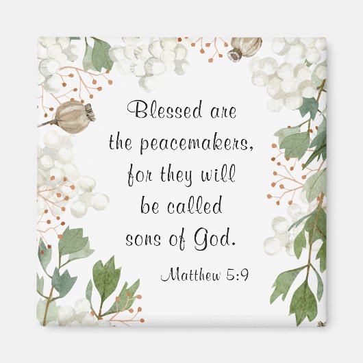 Matthew 5 9 Seligen sind die Friedensstifter Beati Magnet (Vorne)