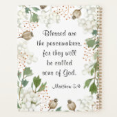 Matthew 5 9 Seligen sind die Friedensstifter Beati Planer (Rückseite)