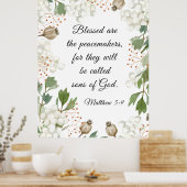 Matthew 5 9 Seligen sind die Friedensstifter Beati Poster (Küche)