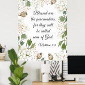 Matthew 5 9 Seligen sind die Friedensstifter Beati Poster (Heimbüro)
