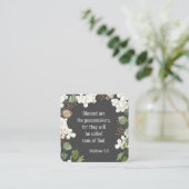 Matthew 5 9 Seligen sind die Friedensstifter Beati Quadratische Visitenkarte (Stehend Vorderseite)