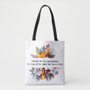 Matthew 5:9 Tote Bag Tasche