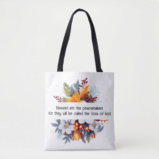Matthew 5:9 Tote Bag Tasche (Vorderseite)