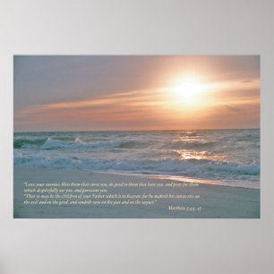 Matthew 5 Scripture Poster Print