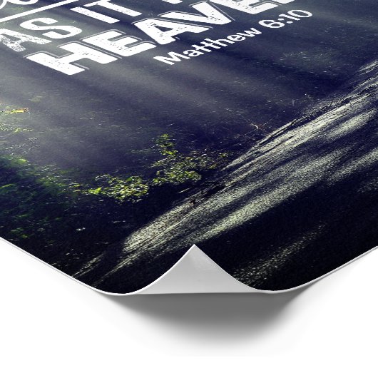 Matthew 6:10 Auf Erden wie im Himmel Poster (Ecke)