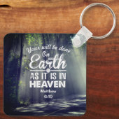 Matthew 6:10 Auf Erden wie im Himmel Schlüsselanhänger (Rückseite)