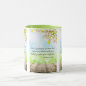 Matthew 6:15 KJV Bible Scripture Pic Two-Tone Tasse (Zentrum)