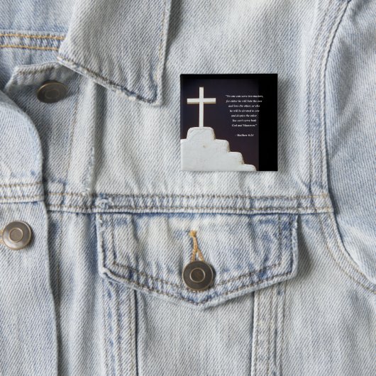 MATTHEW-6:24 Bibel-Vers Button (Beispiel)