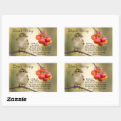 Matthew 6:26 Bibelverse, keine Sorge Rechteckiger Aufkleber (Blatt)