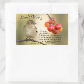 Matthew 6:26 Bibelverse, keine Sorge Rechteckiger Aufkleber (Tasche)
