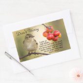 Matthew 6:26 Bibelverse, keine Sorge Rechteckiger Aufkleber (Umschlag)