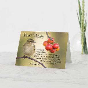 Matthew 6:26 Die Vögel säen oder ernten noch nicht Karte