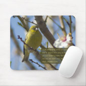 Matthew 6:26 Goldfinch Mousepad (Mit Mouse)