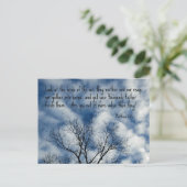 Matthew 6:26 Schauen Sie sich die Vögel der Luft a Postkarte (Stehend Vorderseite)