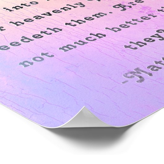 Matthew 6:26 Scripture Poster (Ecke)