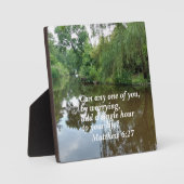 Matthew 6:27 Kann jemand von Ihnen, durch Sorge, h Fotoplatte (Vorderseite)