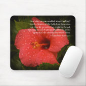 Matthew 6:28-29 Hibiskus Mousepad (Mit Mouse)