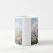 Matthew 6:28 Aquarellfarben Lilies Kaffeetasse (Mittel)