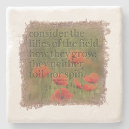 MATTHEW 6:28 - Coaster Steinuntersetzer