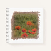 MATTHEW 6:28 - Journal Notizblock (Vorderseite)