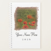 MATTHEW 6:28 - Personalized Day Planner Planer (Vorderseite)
