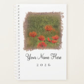 Matthew 6:28 - Personalized Day Planner Planer (Vorderseite)