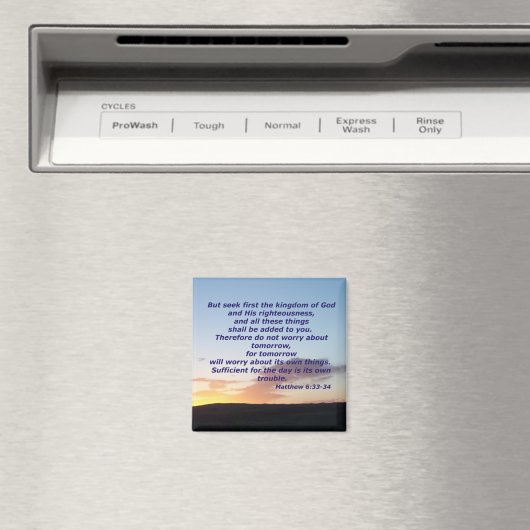 Matthew 6:33-34 magnet (In Situ (Geschirrspüler))