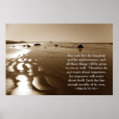 Matthew 6:33-34 Poster (Vorne)