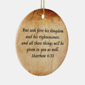 Matthew 6:33 Bibelverse Keramik Ornament (Rechts)