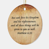 Matthew 6:33 Bibelverse Keramik Ornament (Links)