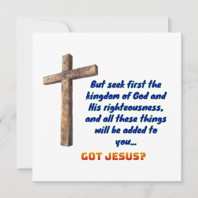 Matthew 6:33 Cross (Vorderseite)