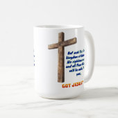 Matthew 6:33 Cross Kaffeetasse (VorderseiteRechts)