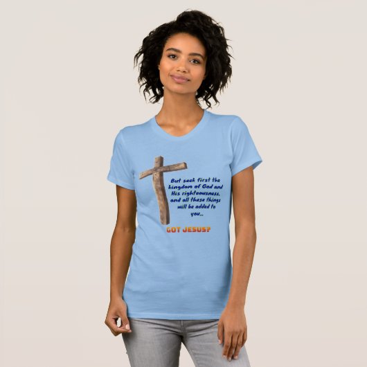 Matthew 6:33 Cross T-Shirt (Vorne ganz)