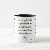 Matthew 6:33 KJV Bibelverse Zwei-Tone Tasse (Zentrum)