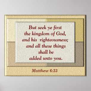 Matthew 6:33 poster