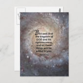 Matthew 6:33 postkarte (Vorne/Hinten)