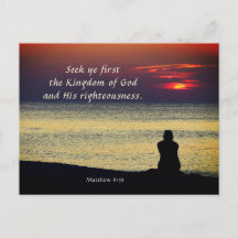 Matthew 6:33 Seek Erster Reich Gottes Ozean
