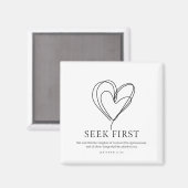 Matthew 6:33 Seek Erstes das Königreich Gottes Magnet (Vorderseite/Rückseite)