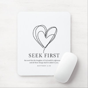 Matthew 6:33 Seek Erstes das Königreich Gottes Mousepad