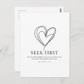 Matthew 6:33 Seek Erstes das Königreich Gottes Postkarte (Vorne/Hinten)