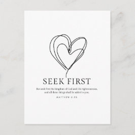 Matthew 6:33 Seek Erstes das Königreich Gottes Postkarte