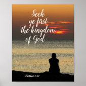 Matthew 6:33 Seek Ye Erster das Reich Gottes Poster (Vorne)