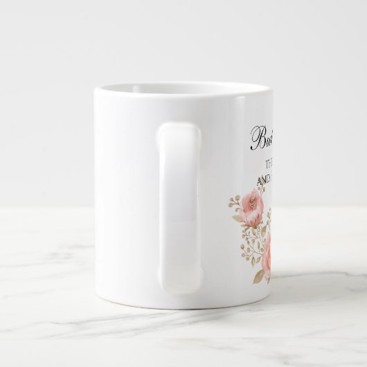Matthew 6:33 Seek Ye First Floral Scripture Jumbo-Tasse (Rückseite)